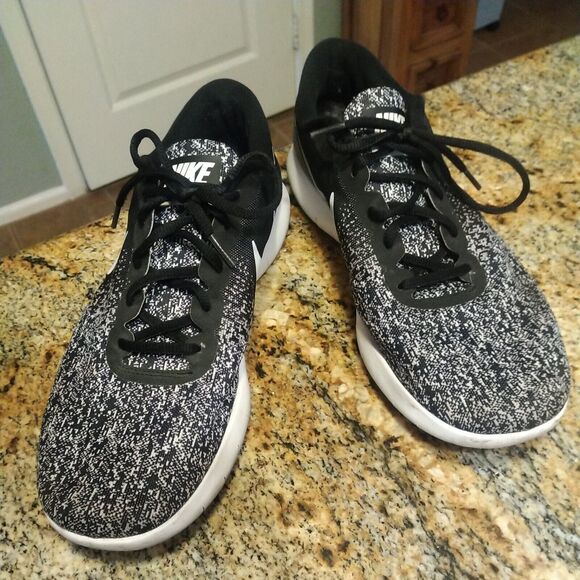 Nike Mens Flex Oreo 908983-001 Black White Running Shoes Sneakers US 11.5